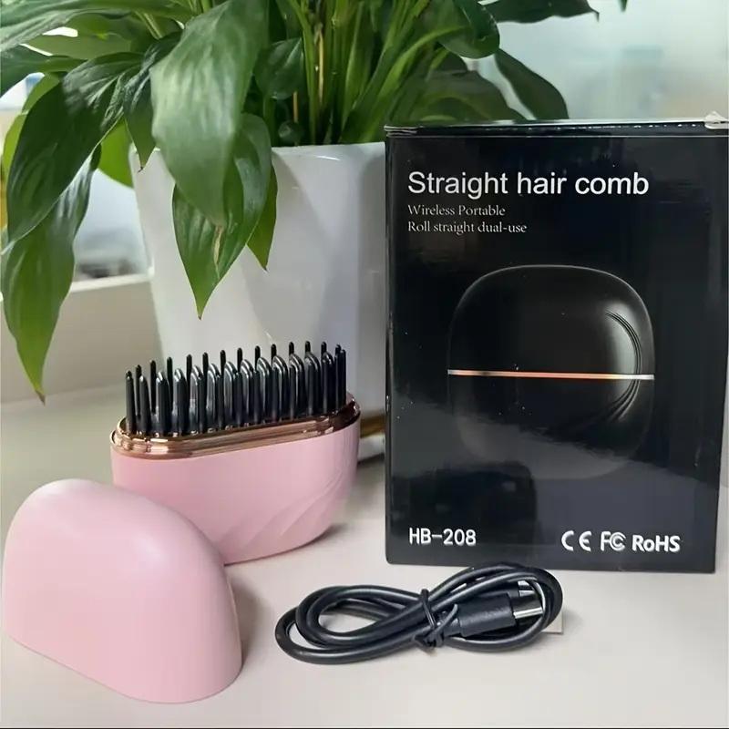 Wireless Charging Hair Comb Professional Straightening Hairdressing Tool For Home Use Long Hair Styling Volumizing Device