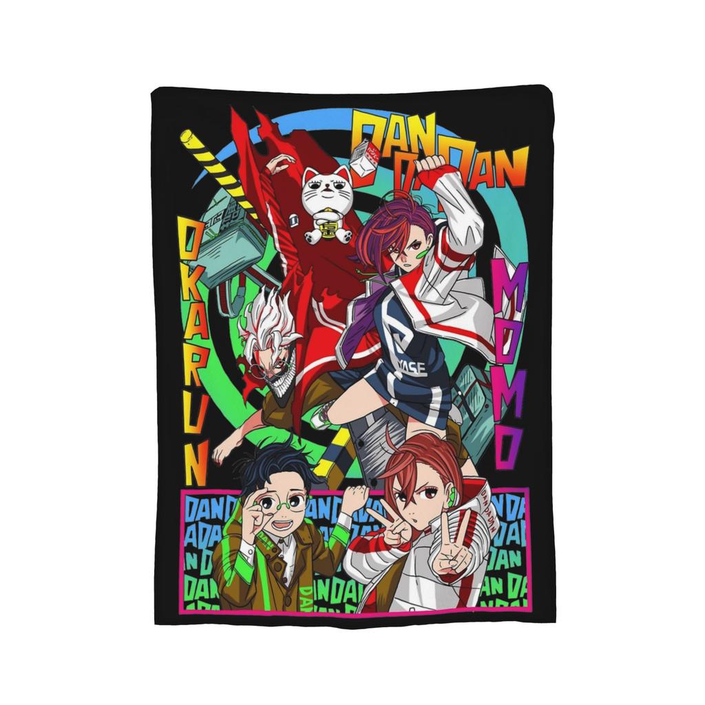 Anime Okarun Dandadan Flannel Blanket  Awesome Throw Blankets for  Sofa Bedding Lounge 125*100cm Quilt,