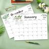 18 Months Leaf Pattern Calendar Coil Binding English Calendar Wall Calendar Work Planning