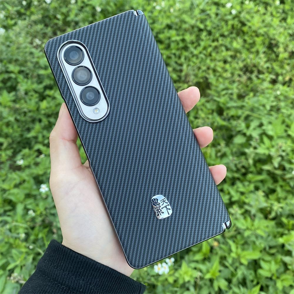 Кожаный и Кевларовый Чехол для Samsung ZFold - ZFold6, ZFold5, ZFold3 Защита Шарнира, ZFold4 Электроокрашивание
