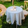 White Round Table Tablecloth Multi-purpose Dinner Tea Table Covers Garden Table Cloth  Dessert