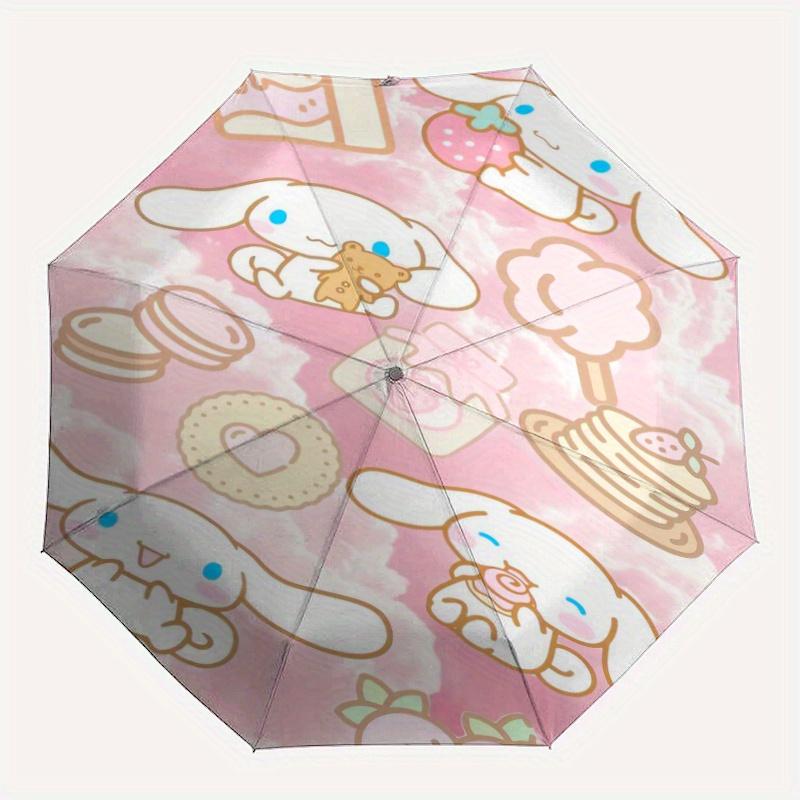 Прочный складной зонт-трость Cinnamoroll, компактный 3-складной зонт для мужчин и женщин, подходит для путешествий или ежедневного использования. Y022