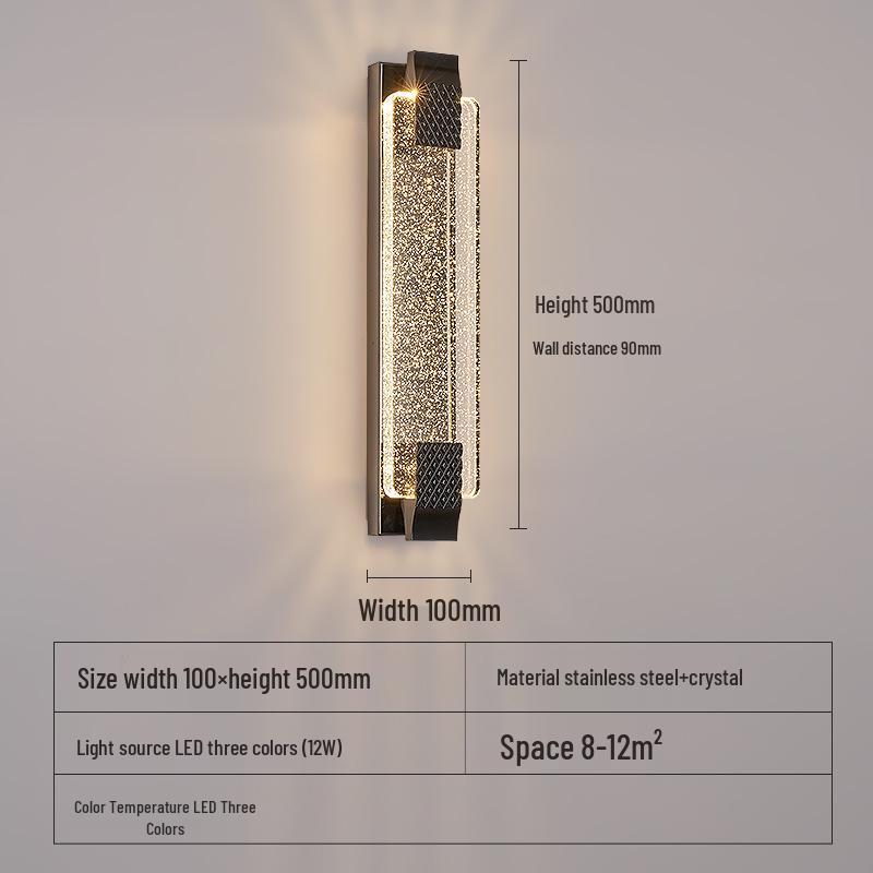Постмодернистский хрустальный настенный светильник: Элегантное освещение для гостиных, прихожих, проходов, лестничных маршей и прикроватного декора