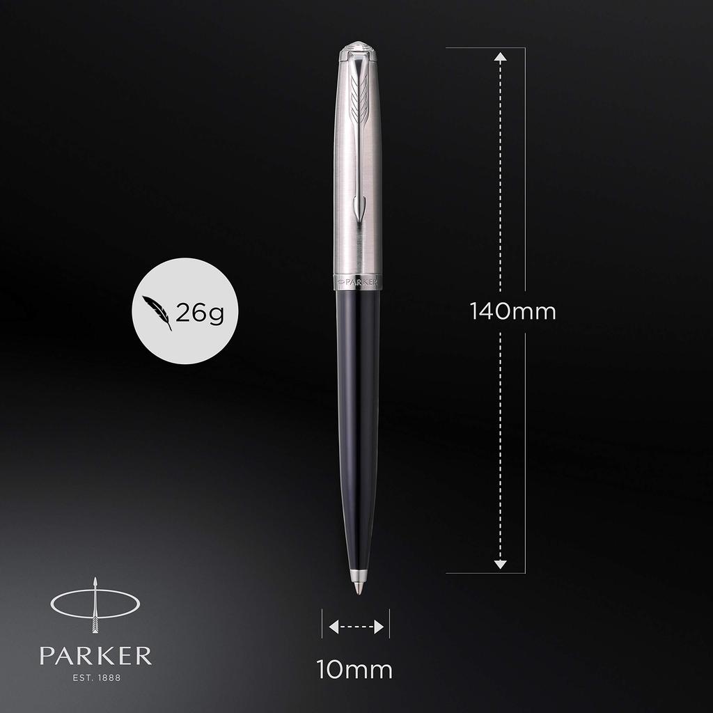 Parker Шариковая ручка 51 черная CT средний кончик на масляной основе подарочная коробка подлинный импортный продукт 2123495Z
