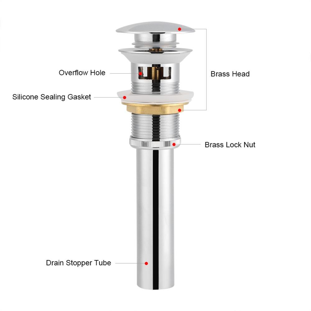 Stainless Steel Sink Drain Chrome Plated Bathroom Accessory Stable Drain Pipe Bathroom Use