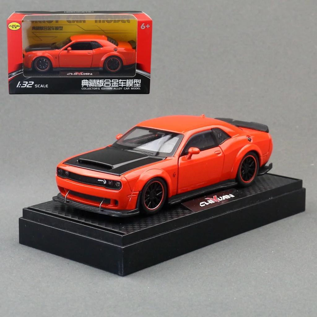 1/32 масштаб Dodge Challenger Hellcat SRT литой автомобиль модель звук свет инерционный металлический игрушечный автомобиль мальчик подарок коллекция миниатюрный автомобиль