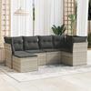 VidaXL Garden Lounge Set with Cushions 6 Pcs, Patio Sofas, Patio Furniture Set, Outdoor Furniture, Grey 3249791