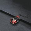 Сердце Фиолетовый Красный Крыло Ангела Кристалл Циркон Женский Череп Черный Кулон Ожерелья День Матери Хэллоуин Рождество Ювелирные Изделия