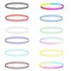 12pcs/pack Rainbow Chokers Necklace Retro Vintage Necklaces Lightweight Portable Girls Punk Exquisite Elastic Collars