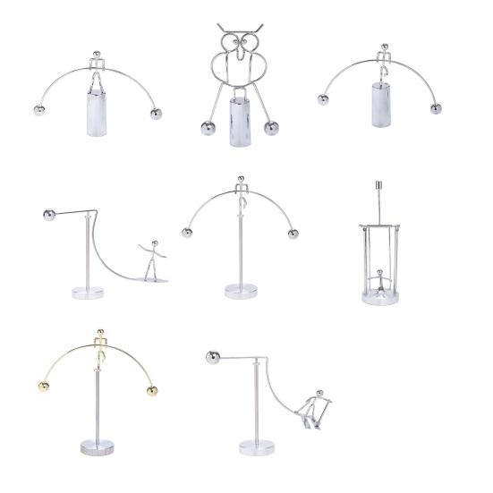 Art Sculpture Interactive Kinetic Decoration Surfing Figure Skier Balancing Tabletop