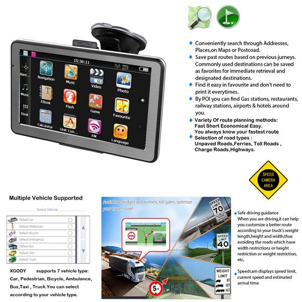 Новая автомобильная GPS-навигация HD HD США + Канада + Мексика или Европа или Австралия и так далее. Все новые карты, новейшая карта, 7 дюймов.