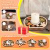 Halloween Wooden Candle Holders, Decorative Ornaments Candle Holders, Holiday Table Decorations