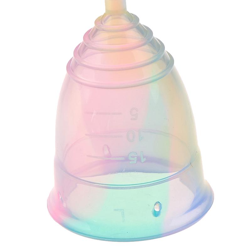 Прочная многоцветная мягкая менструальная чаша, силиконовая женская менструальная чаша для здоровья, многоразовая чашка