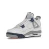 Air Jordan 4 Retro GS Midnight Navy Kids Sneakers White Light-Smoke-Grey Fire-Red 408452-140