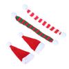 2Pcs Xmas Mini Scarf Hat Decor Doll Clothes Accessory Christmas Party Ornament
