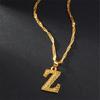 26 Alphabet Gold Plated Pendant Necklace Accessories Initial Necklace For Women Dainty Gold Letter A-Z Pendant