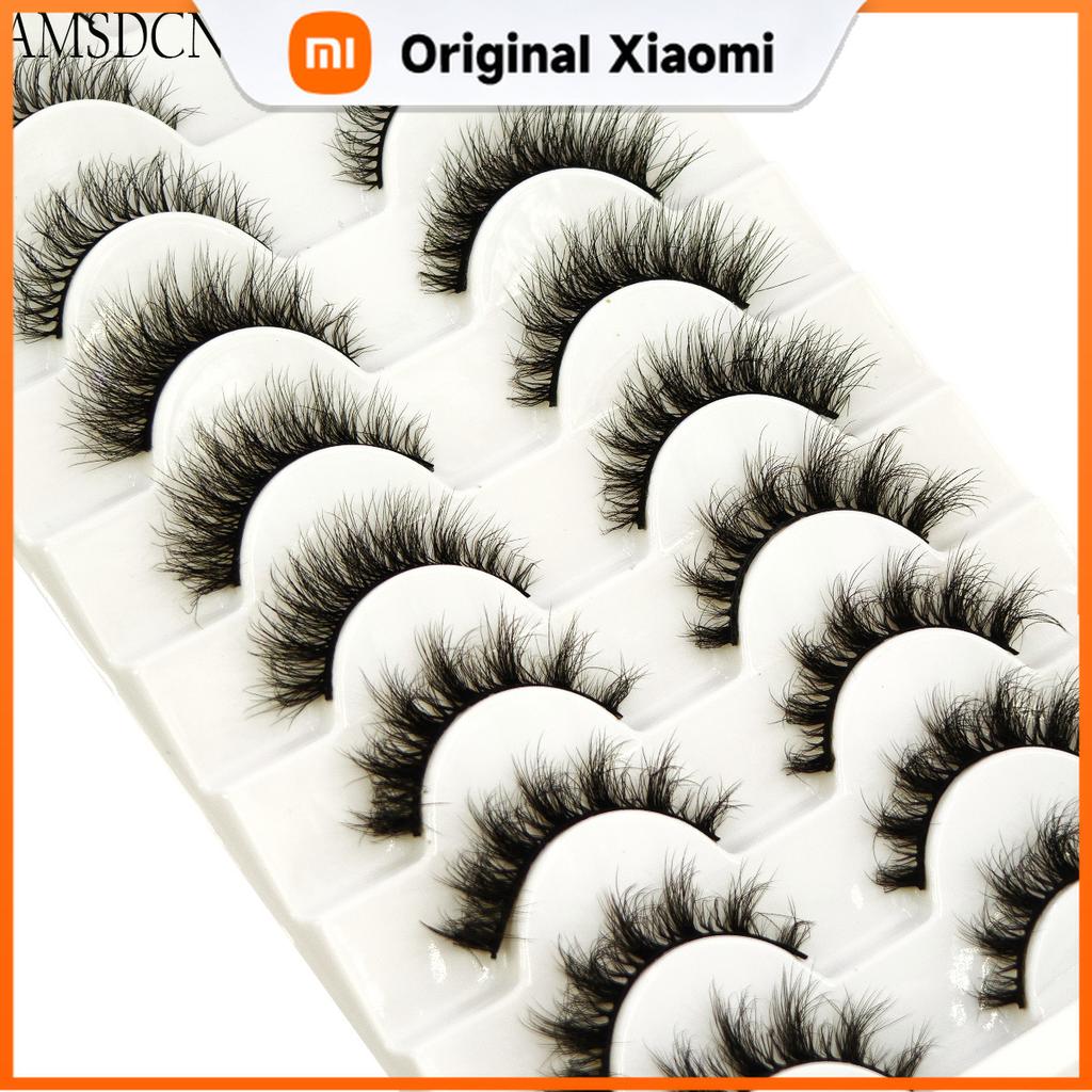 Xiaomi AMSDCN New 10 Pair 3D False Eyelash Cluster with Soft Mink Fur Manga Extended Eyelash Hybrid