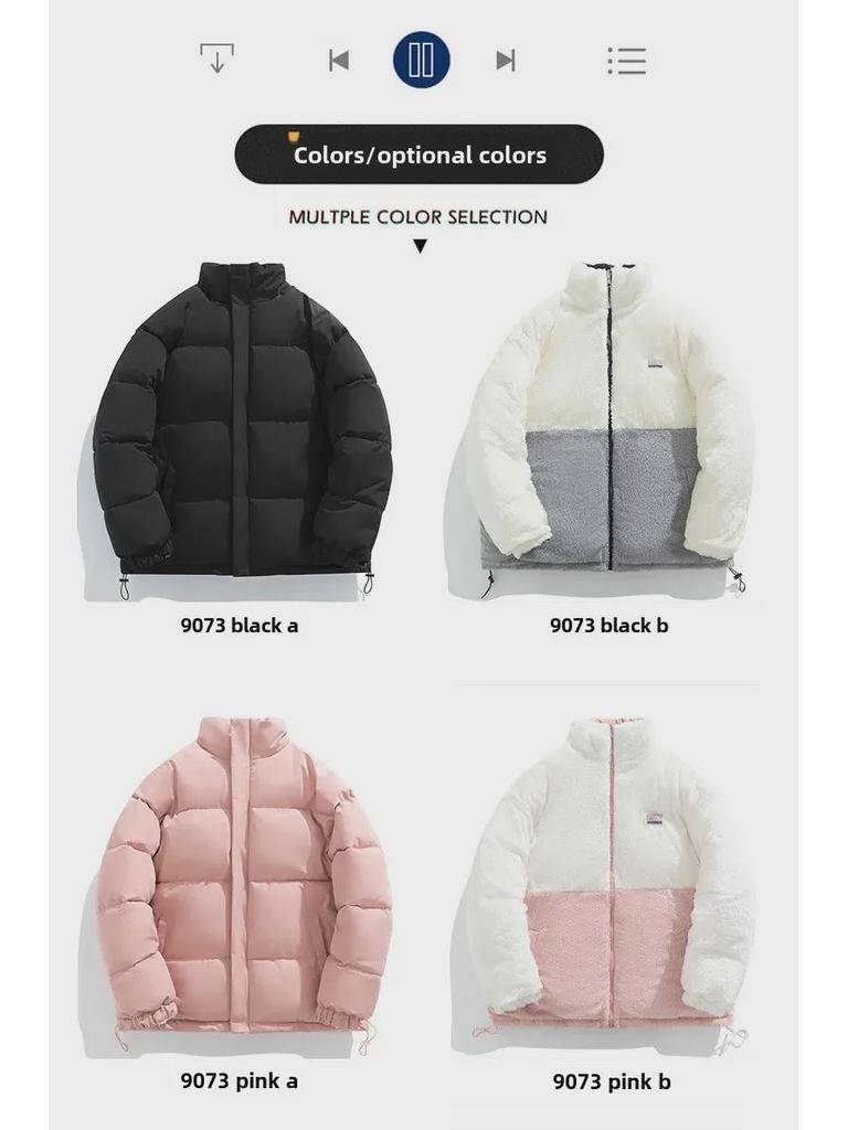 Куртка унисекс из овчины и хлопка: Стильный, двухсторонний, мягкий и толстый для зимы