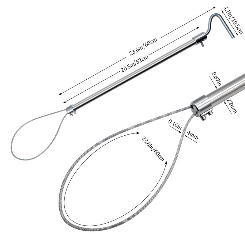 1Pcs Wired Catching Pig Lasso Baoding Pig Head Grab Pig Device Pig Equipment Convenient Safety Copper Handle