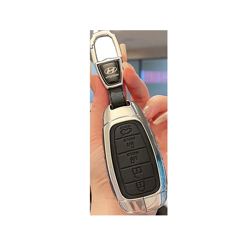 2022 Hyundai Custu Key Cover: Durable Metal & Leather Protective Case
