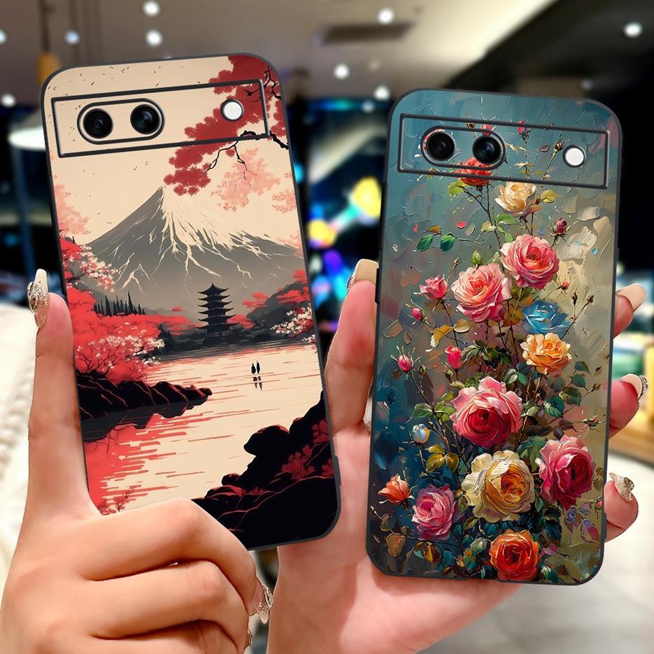 For Google Pixel 8A Case Pixel8 Pro Cute Cat Lion Painted Cover Soft TPU Phone Case For Google Pixel 8 Pro Pixel8A Fundas Bumper