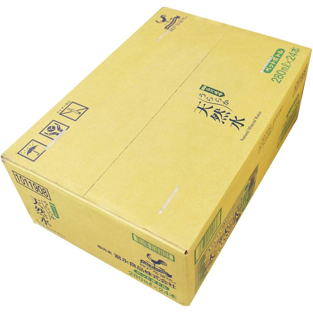 Kobe Settlement Uraraka Natural Water PET 280ml X 24 Bottles Range Hardness Natural Mineral [Tanikawa 71mg/L Water]