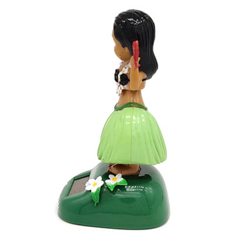 Украшения для приборной панели автомобиля Танцующая фигурка на солнечной батарее Гавайская танцовщица ХулаКачающаяся головой Девушка-хула Приборная панель Гавайская танцующая девушка