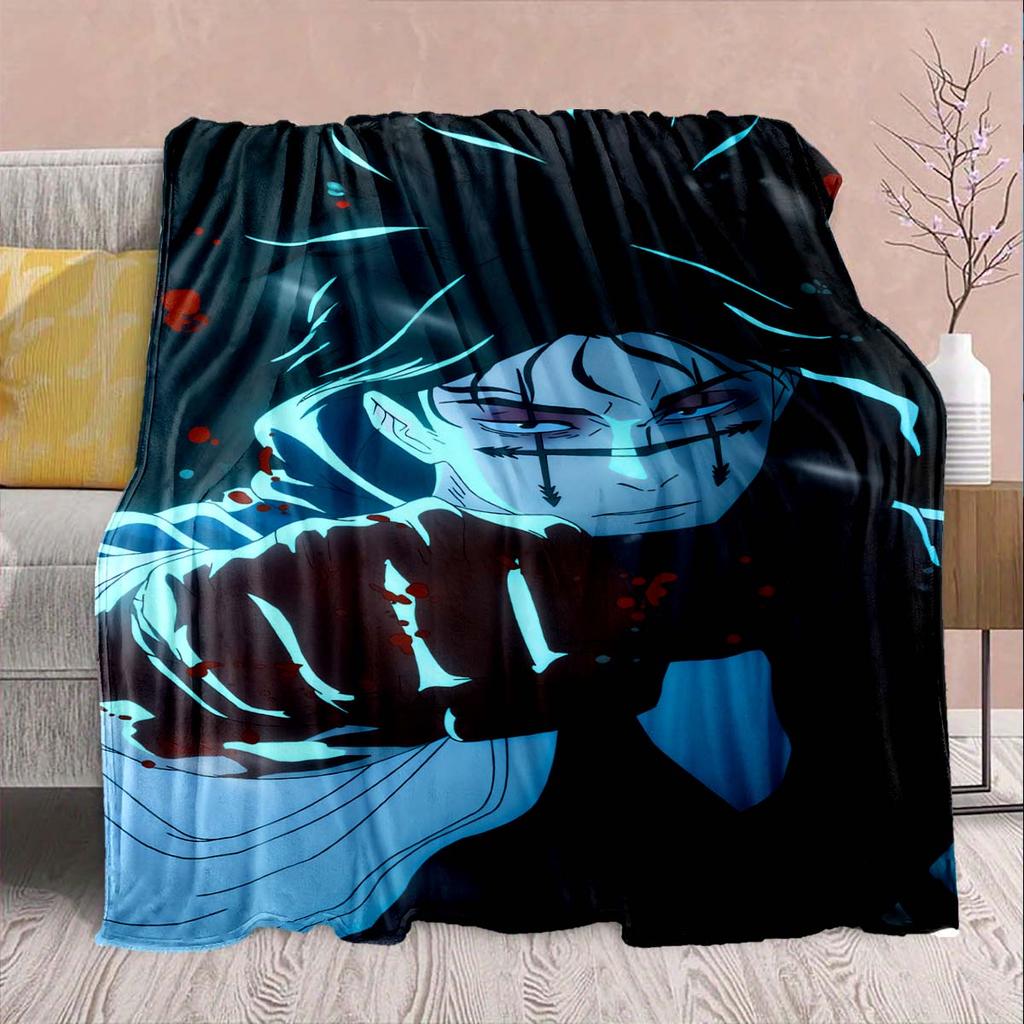 Jujutsu Kaisen Flannel Premium Blanket Soft Warm Throw Lightweight Plush Sofa Bed Home Decor -QJY