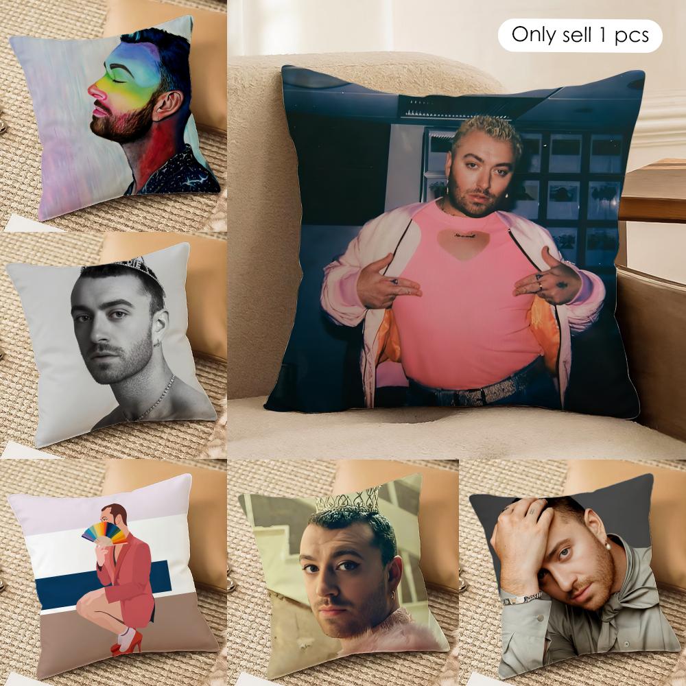 Singer SSam Smith Cushion Cover Silky Short Plush Invisible Zipper Dustproof Sofa Pillow Case for Home Decor