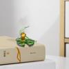 Стеклянный орнамент в виде лягушки для йоги, креативный дизайн, тонкое мастерство, украшение для мини-стола, мультяшный стеклянный орнамент