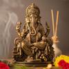 Lord Ganesha Idol for Home Decor – 6 Inch Small Ganesha Idol | Handmade Ganesh Murti | Ganesha Idols for Home & Office