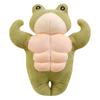 Muscle Frog Plush Toy Stuffed Animal, Cuddle Pillow for Girls to Sleep With, Gym Boyfriend Doll, Birthday Gift for Her Kids