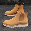 Высококачественные мужские ботинки из натуральной кожи, водонепроницаемые дизайнерские ботильоны на плоской подошве, новинка 2024 года, повседневные кожаные противоскользящие ботинки для снега