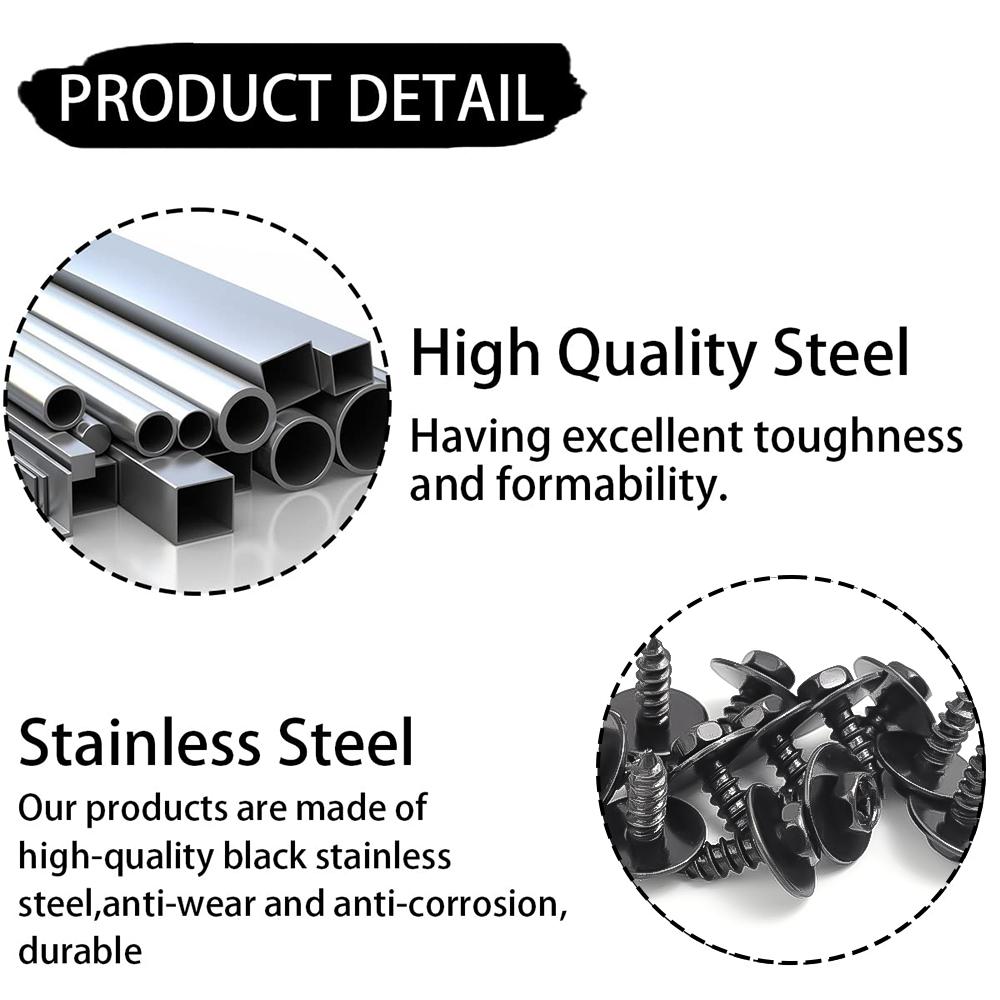 Car Bolt Retainer Engine Shields Splash Guard Self-tapping Screws Car Fender Bumper Cover Fastener Screw