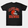 Мужская черная футболка с принтом Cleveland Browns Футбол Спорт Винтажная Печать на трансферной бумаге без вырезания Хлопковая футболка