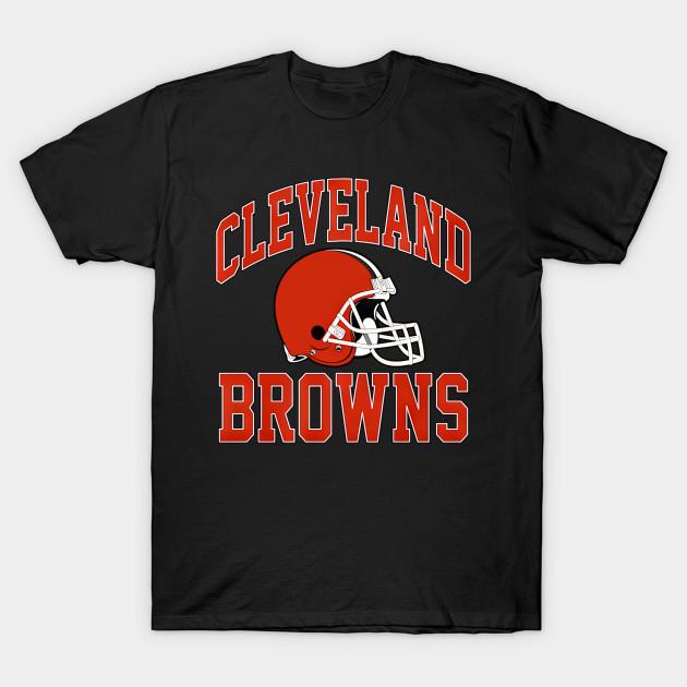Мужская черная футболка с принтом Cleveland Browns Футбол Спорт Винтажная Печать на трансферной бумаге без вырезания Хлопковая футболка