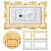 Elegant Rose Edge Light Switch Cover Single and Double Surround Socket Frame Wall Sticker Gold Silver Home Decoration
