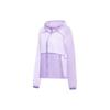 Li Ning Fitness Series UV Protection Waterproof Breathable Solid Color Zipper Hooded UPF50+ Sun Protection Jacket Women Jacket Lilac AFDU460-4