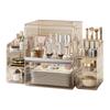 Cosmetics Storage Box Desktop Premium Sense Dust-proof Large Capacity Dresser Transparent Skin Care Shelf