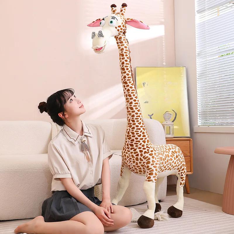 Милые плюшевые игрушки с выражением жирафа, имитация стоящего лесного животного, изысканные узоры, постельное белье, подушка для детей