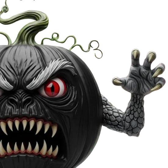 Тыква Злая Фигурка Жуткая Полимерная Хэллоуин Настольное Украшение для Дома Офиса Декора Стола Принадлежности для Хэллоуин Вечеринки