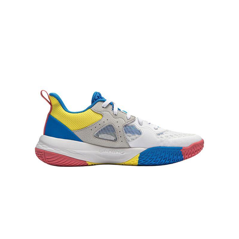Li Ning Детские кроссовки Long Fist V2 Performance Спортивные Удобные Прочные Дышащие Низкие Баскетбольные кроссовки Детские баскетбольные кроссовки Белые Синие YKBU026-31