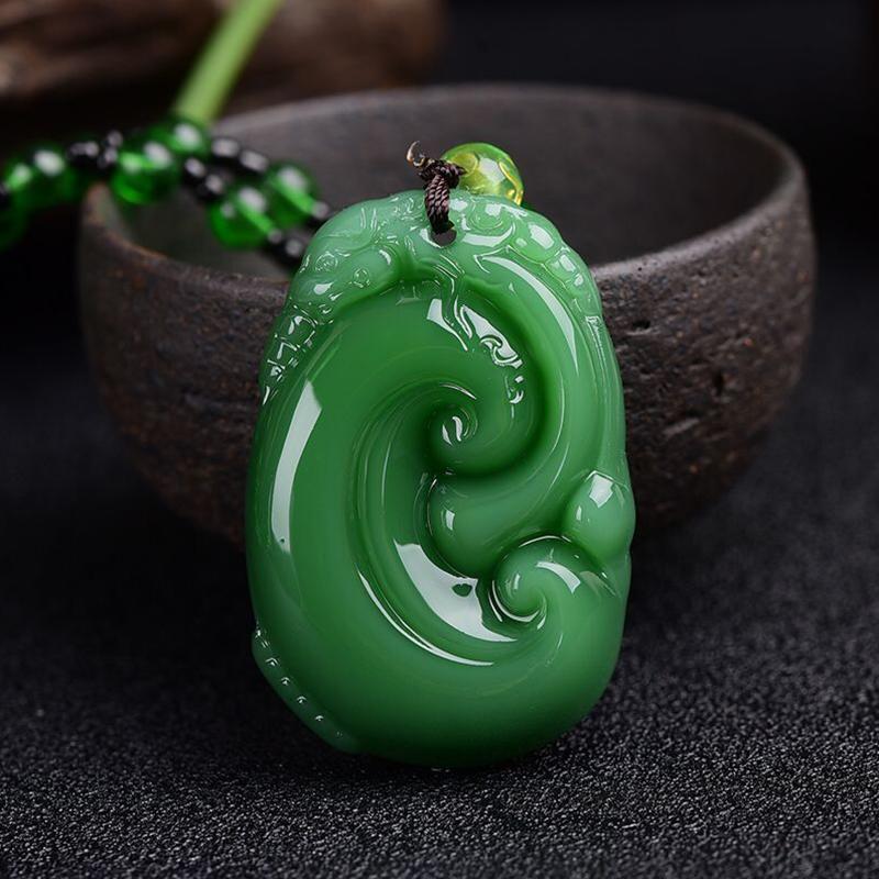 Classic Natural Chinese Agate Pendant Jade Necklace Charm For Women Men Jewelry Carved Blessing Lucky Amulet Gifts