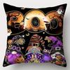 4Pcs Halloween Pillowcase Set, Witch Pumpkin Cute Gnome Pillowcase Waist Pillowcase 17.7*17.7 Inch Spider Web, Bat