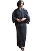 9-цветный комплект Shijira Yukata Yukata Obi Geta Cotton Black x Grey M 8(8) 3-х частей