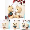 Adorable Mini Plush Teddy Bear Keychain Short Plush Stuffed Toy Bag Accessory