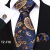 Waist Flower Men'S Tie Pocket Towel Cuff Three-Piece Set
