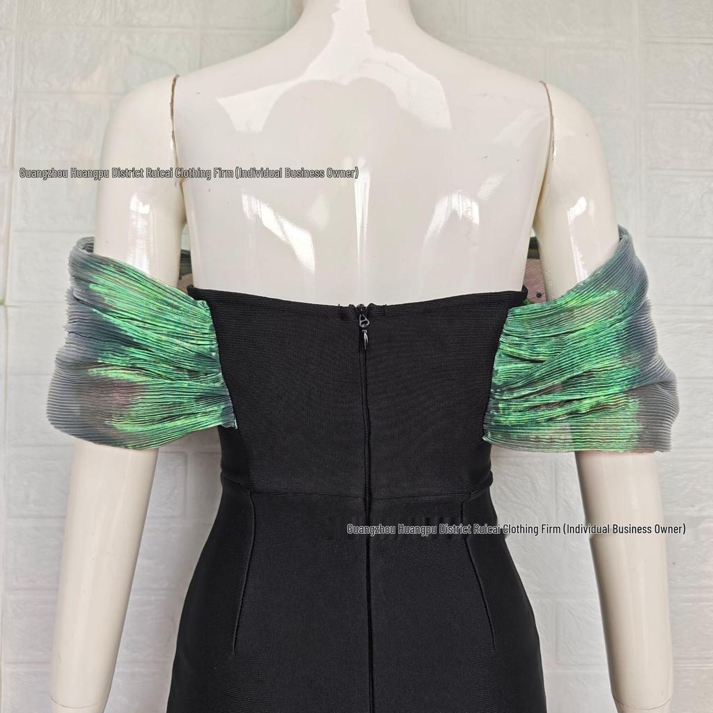 2025 Элегантное французское вечернее платье с бисером и жемчугом на бретелях-бинтах