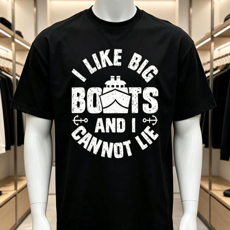 I Like Big Ships I Cant Lie Unisexs And Unisexs Boat Tours Casual Comfortable And Fashionable Printed Tshirts