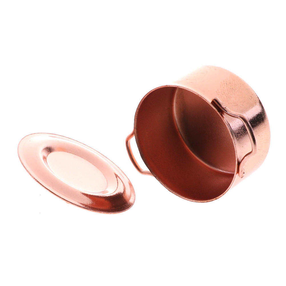 1/12 Кукольный домик Миниатюрная кухня Медный горшок с крышкой